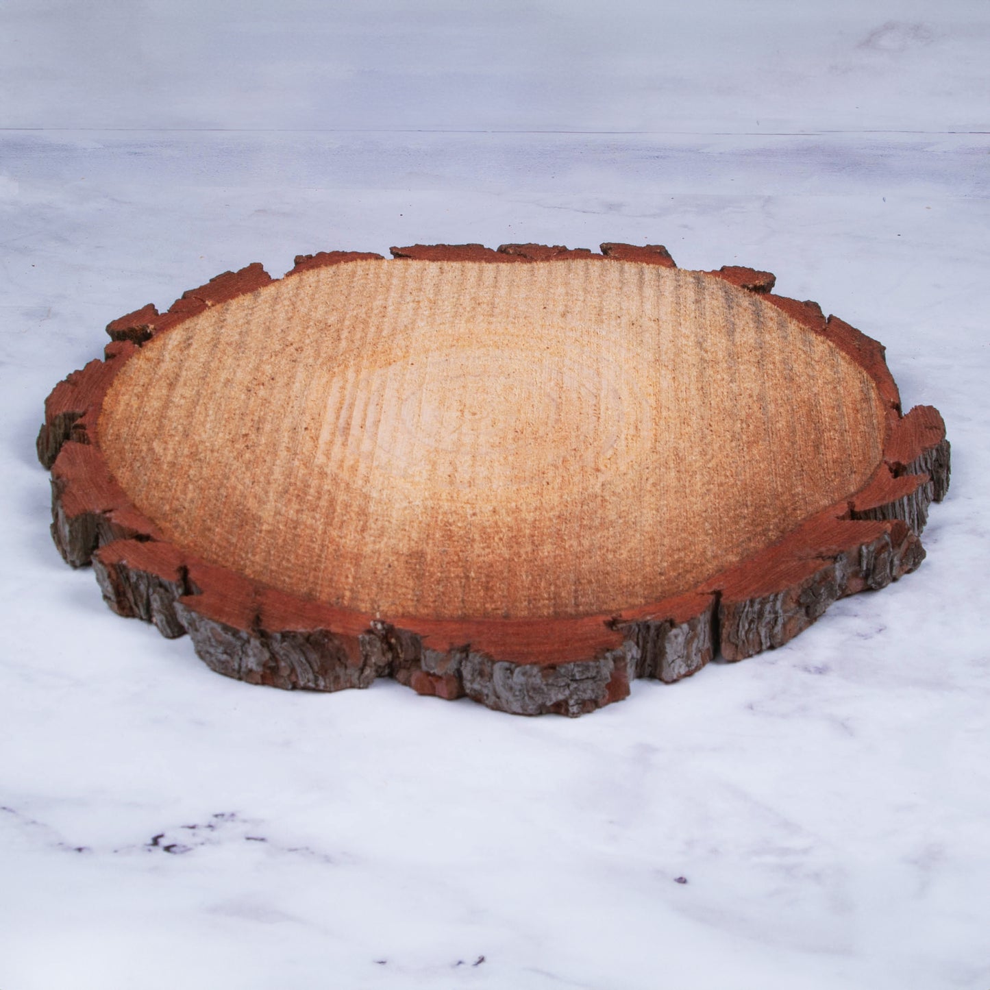 Wood slice cake stand for rustic weddings