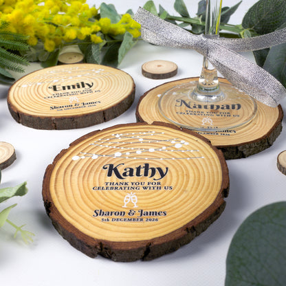 Wedding Favour Coasters - Fairy Lights