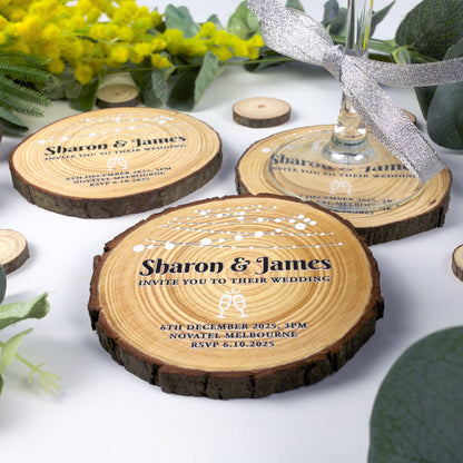 Wedding Favour Coasters - Fairy Lights