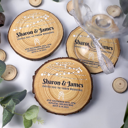 Wedding Favour Coasters - Fairy Lights