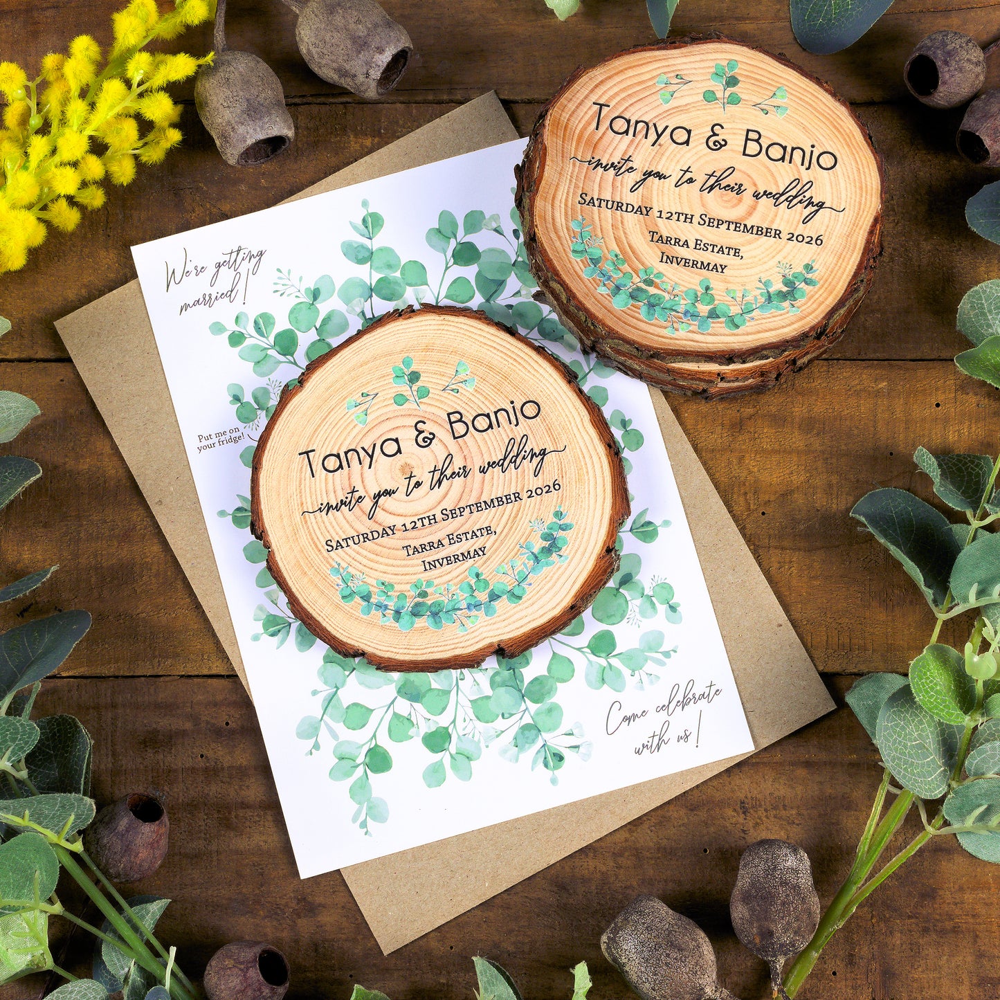 Eucalyptus Card Wedding Invitation