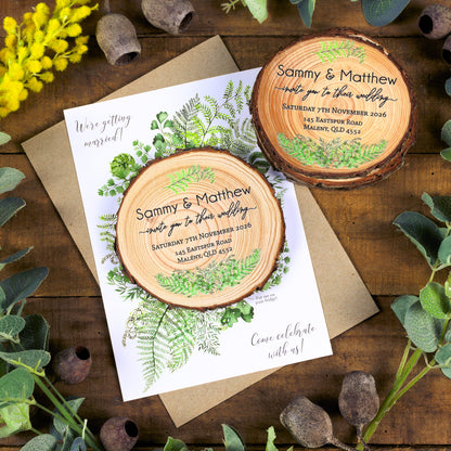 Fern Card Wedding Invitation