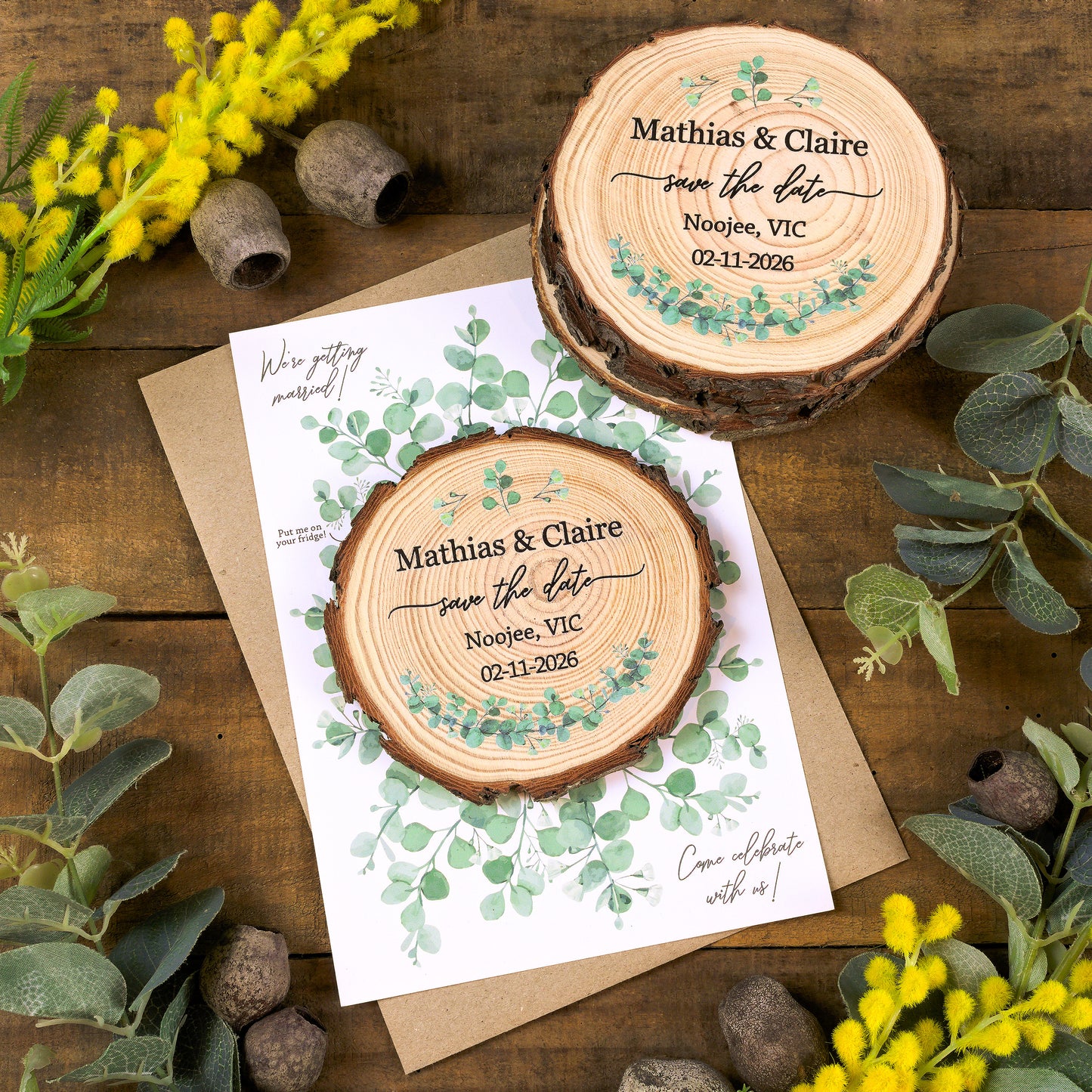 Eucalyptus Card Save the Date