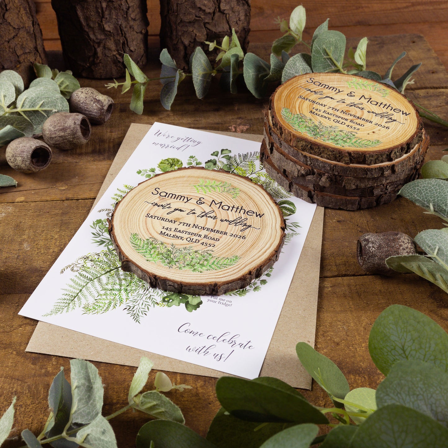 Fern Card Wedding Invitation