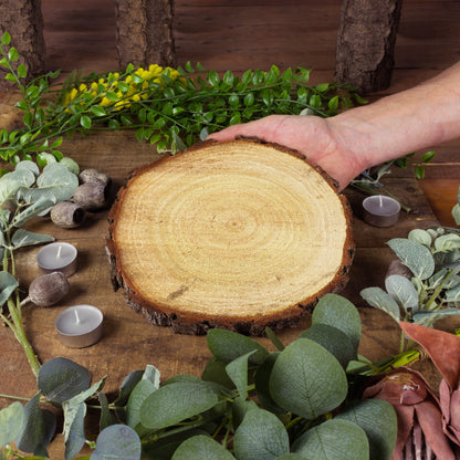 Wood Slice Centerpieces