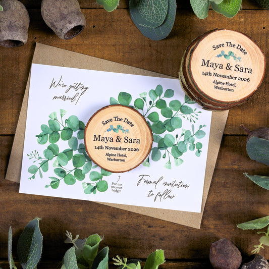 Eucalyptus Card Save the Date
