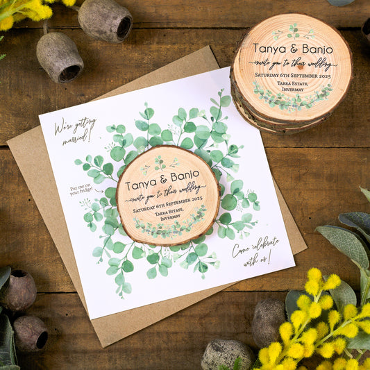Eucalyptus Card Wedding Invitation