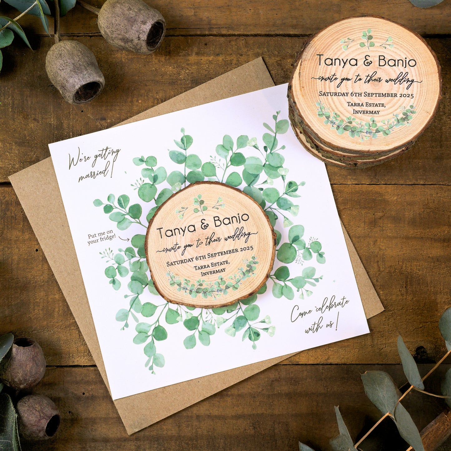 Eucalyptus Card Wedding Invitation