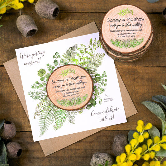 Fern Card Wedding Invitation