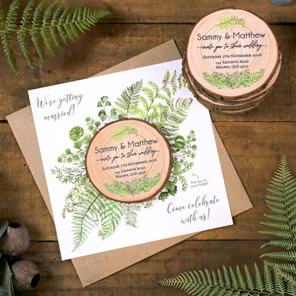 Fern Card Wedding Invitation