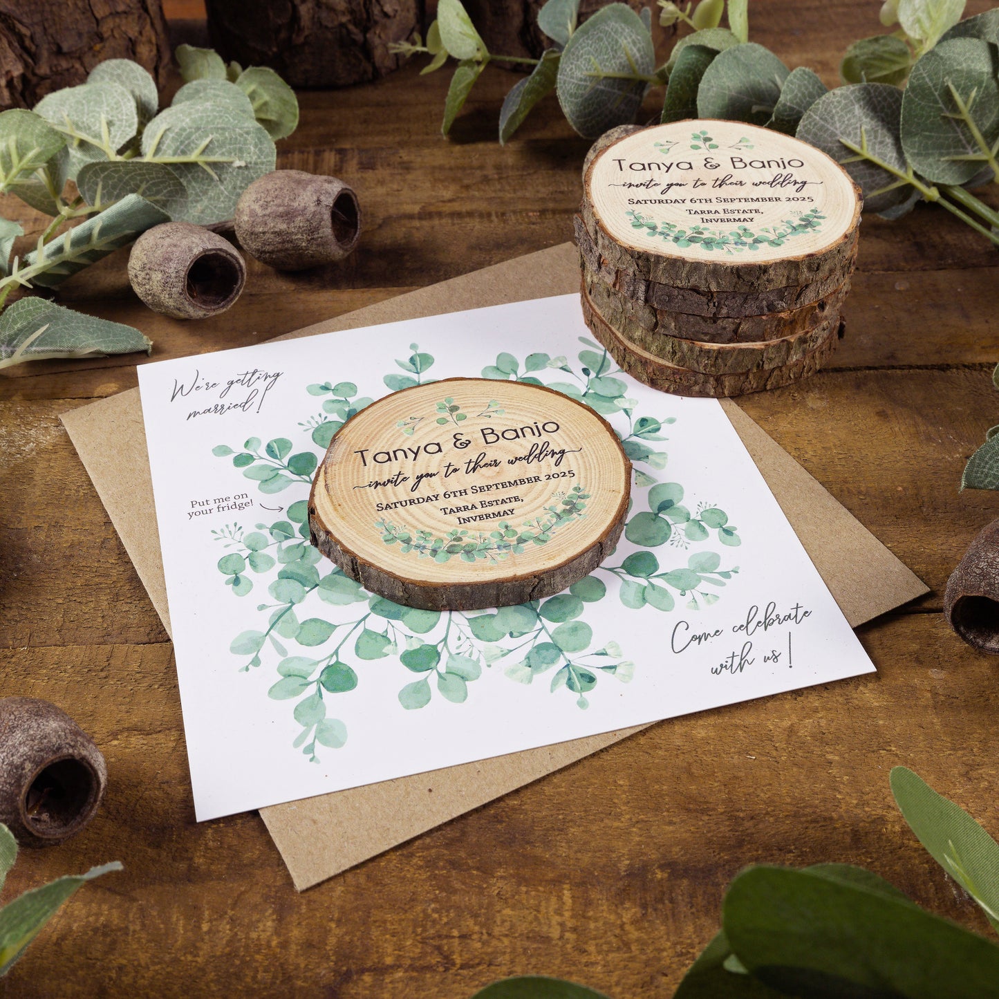 Eucalyptus Card Wedding Invitation