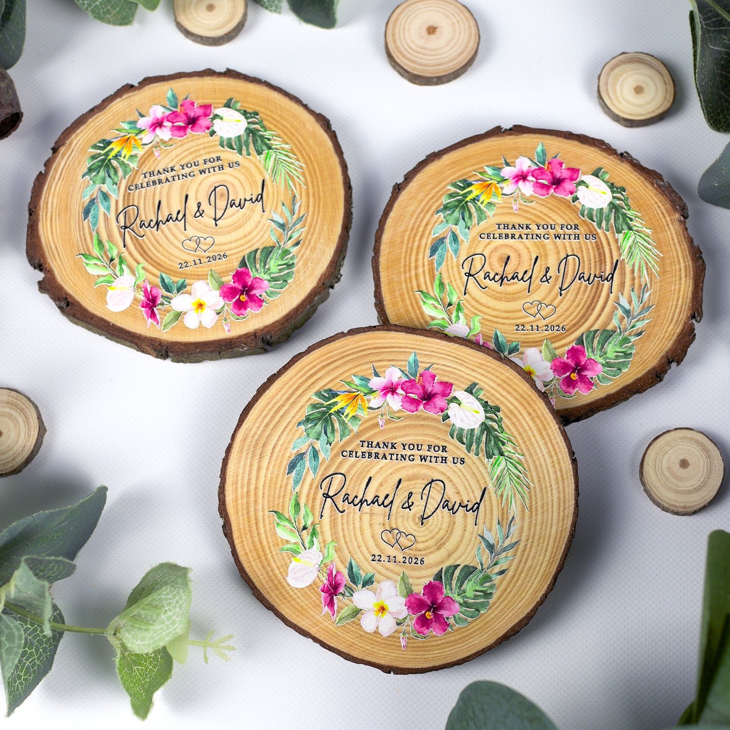 Wedding Favour Coasters - Tropical