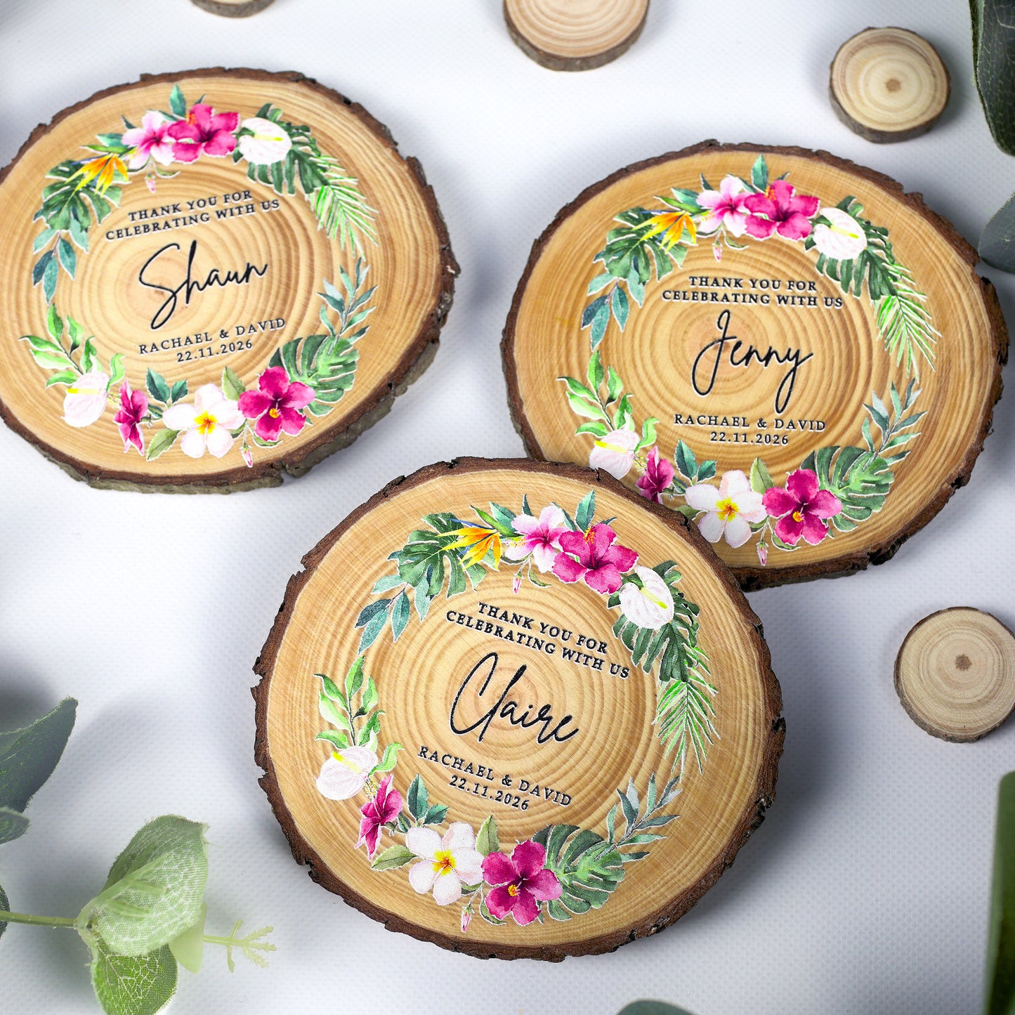 Wedding Favour Coasters - Tropical