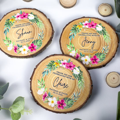Wedding Favour Coasters - Tropical