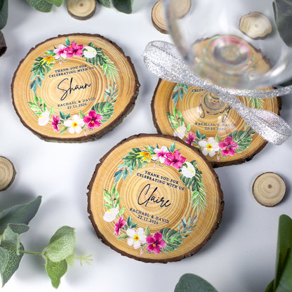 Wedding Favour Coasters - Tropical