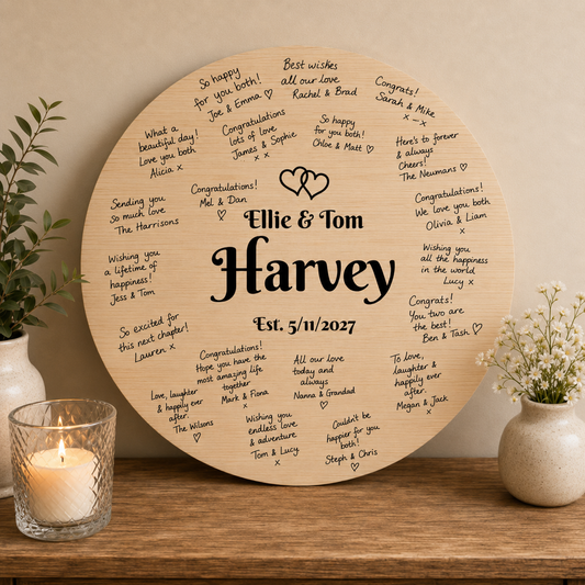 Wooden Guest Book Alternative (60cm)