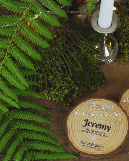 Wedding Favour Coasters - Fairy Lights